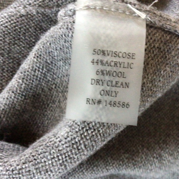 Prins one Shoulder Grey Sweater, Size Medium, NEW - Picture 8 of 8